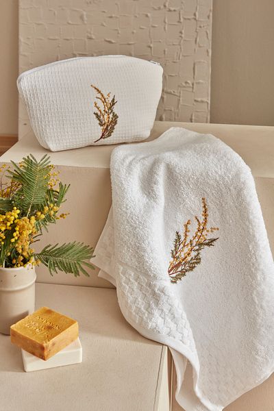 Karaca Home Set halate de baie 3 piese Offwhite Floren