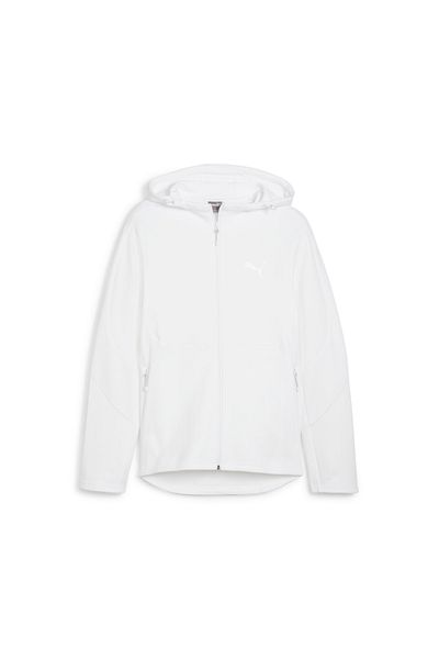Puma Hanorac alb pentru bărbați Evostripe cu fermoar complet 67899502