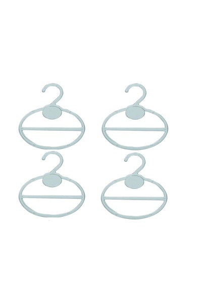 HitDukkan Şeffaf Plastik 4 Adet Şal, Eşarp, Kravat Askısı