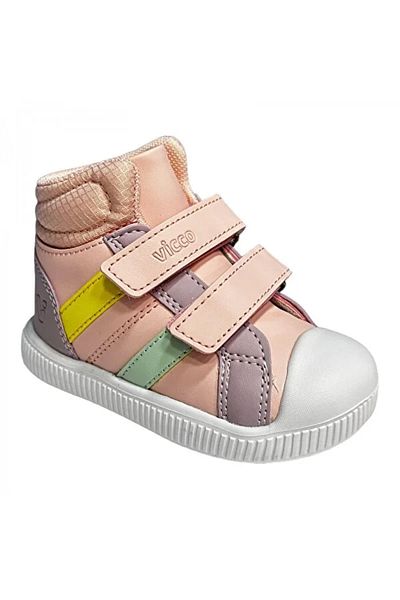 Vicco Yayo Phlon Light Sole Orthopedic Velcro Παιδικές Μπότες ΠΟΥΔΡΑ