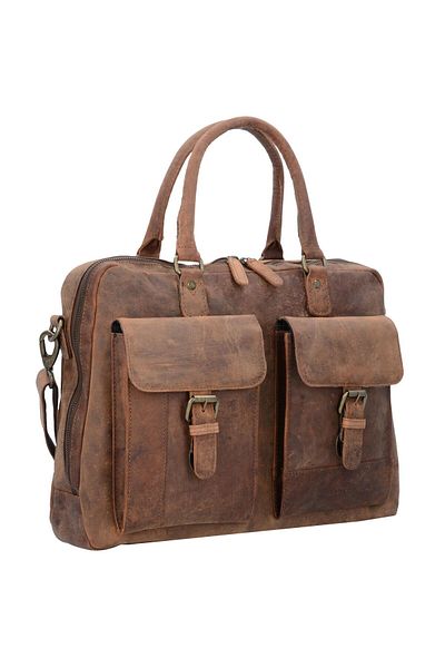Harold's Antic Collection 40cm Leder Aktentasch - Laptop Fach