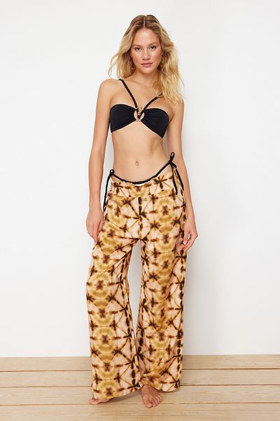 Trendyol Collection Geometric Patterned Woven Trousers TBESS24PL00009