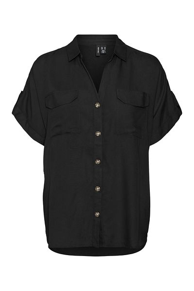 Veromoda Curve VMCBUMPY S/S SHIRT WVN GA CUR NOOS