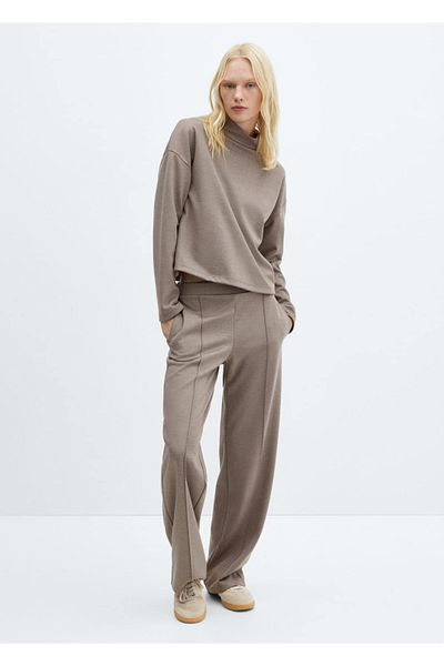 MANGO Woman Pants with decorative stitching