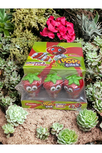 TEA OR COFFEE 12 Adet Pasta Süslü Çilekli Lolipop Şekerleme - Çocuklara Özel ...