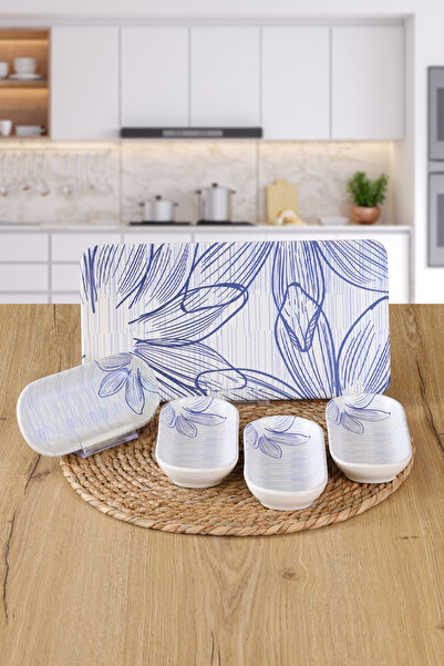 Keramika Alisa 5 Parça Kayık Tabak / Çerezlik-Kahvaltılık Kombin