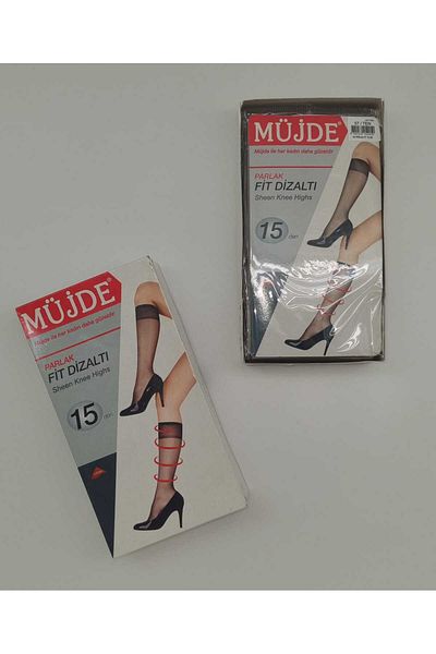 Müjde 15 Denier Shiny Fit - Σετ 6 τεμαχίων κάτω από το γόνατο