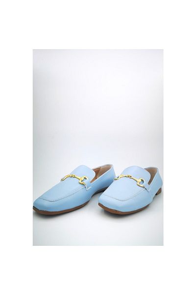 PATRON SHOES Кожени дамски мокасини с катарама