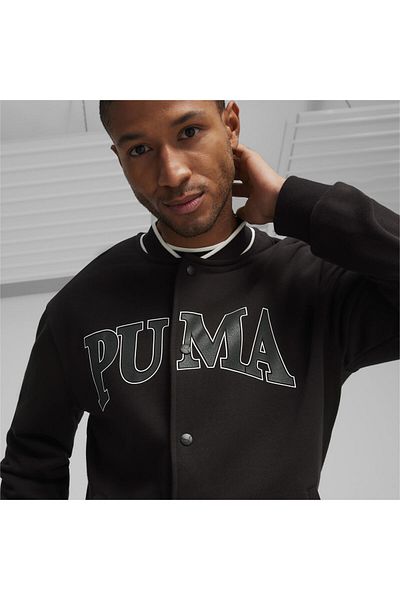 Puma Squad Track Jacket Ανδρικό casual μπουφάν 67897101   Μαύρο