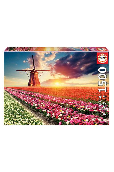 EDUCA Puzzle 1500 Pieces Tulip Landscape 18465