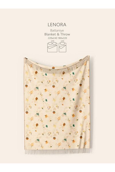 The Club Cotton BOHO SPECIAL PRODUCTION MULTI-PURPOSE FRINGED BLANKET LENORA 220X240 CM