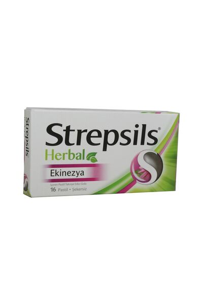 STREPSİLS Strepsils Herbal Ekinezya İçerikli Pastil Takviye Edici Gıda 16'Lı