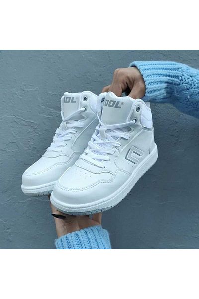 Cool Kids glezna albi pantofi sport talpa ortopedica