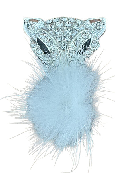 Crocs Metal Taşlı Terlik Süsü Tüylü Tilki 6-Metal Taşlı jibbitz-Metal Taşlı Charm-metal terlik süsü