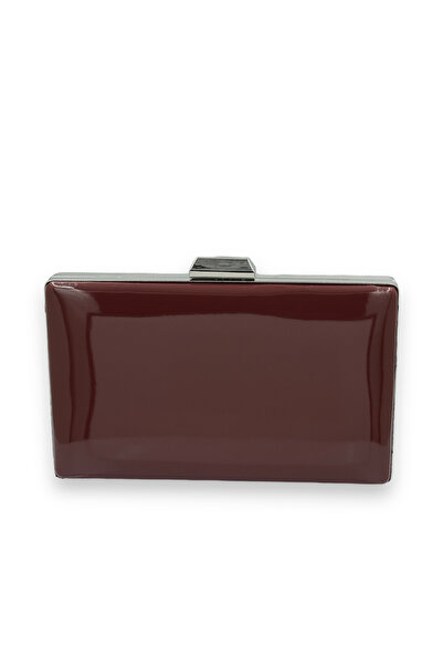 Biçanta بورجوندي اللون مرآة براءات الاختراع والجلود مساء اللباس حقيبة مساء حق...