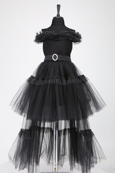 SIRRI Puffy Evening Dress with Sweep Train for Girls Ages 5-12