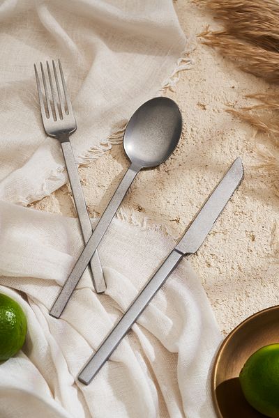 Emsan Artisan Storm 18 Pieces 6 Person Fork Spoon Knife Set