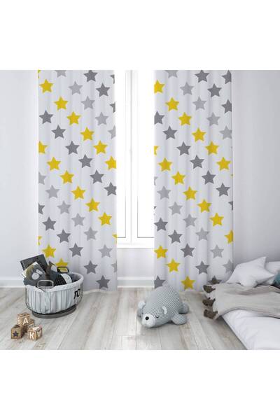 instababyrooms 65x200 см Цифровий друк Двостулкові двері з зірками для дитячо...