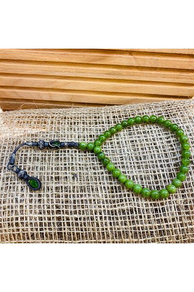 dergah tesbih Silver Jade Stone Rosary