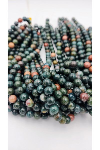 Yüksel Boncuk 8 Mm Blood Stone Natural Stone String