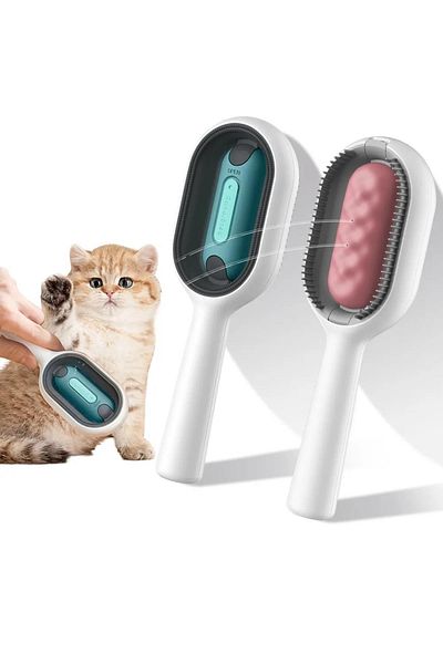 valkyrie Cat Washing Brush with Water Tank Cat Comb Watery New Generation Pink