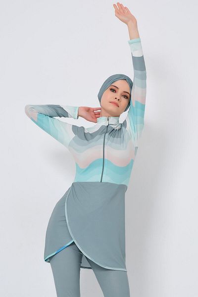 ALFASA Μαγιό Hijab με λεπτομέρεια φούστας