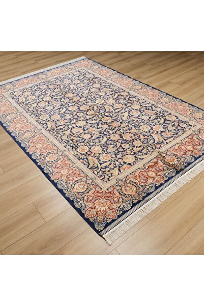 Halıcızade Makine Dokuma Çiçek Desenli Yeşil Akrilik Halı