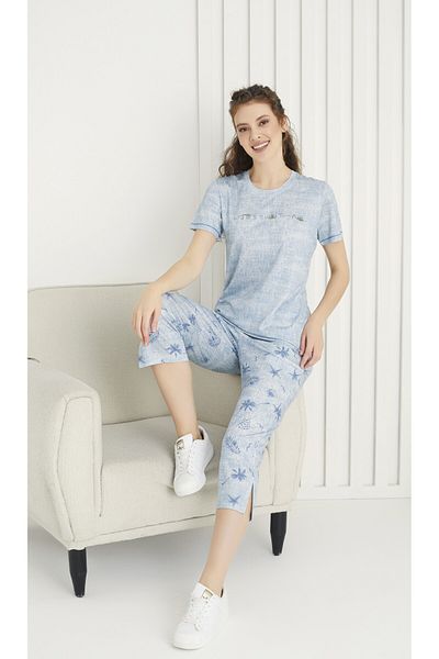 Rozalinda Set pijamale Capris pentru femei - 3008