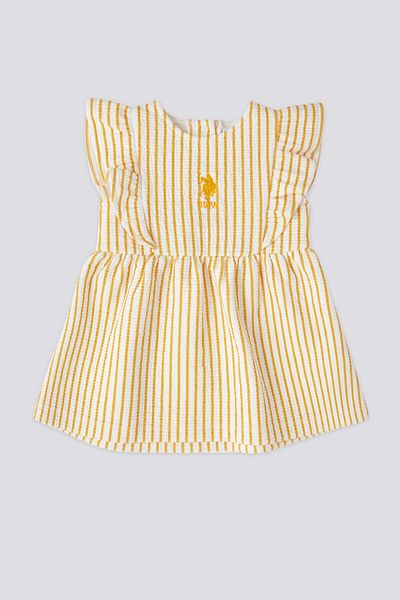 U.S. Polo Assn. U.S. Polo Assn Licensed Cream Baby Girl Dress