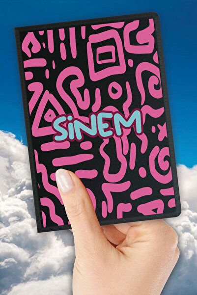 senada İsim Yazılı Pasaport Kılıfı Desenli Pasaport Kabı Kişiye Özel - Retro