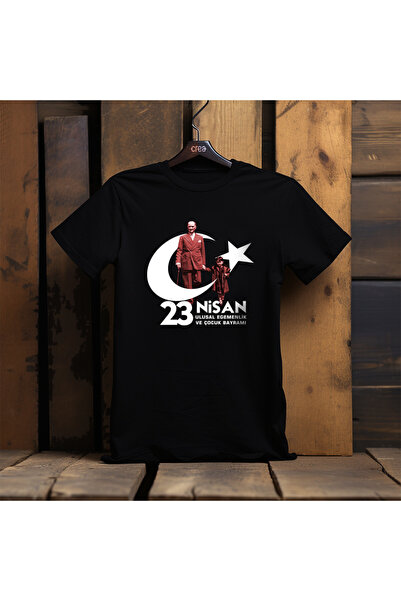 Crea Eymer Wear 23 квітня День захисту дітей Преміум чорна футболка з друком ...