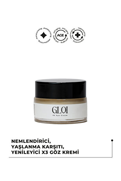 GLOI 3 Etkili Göz Kremi - Göz Altı Torba Karşıtı, Koyu Halka Karşıtı
