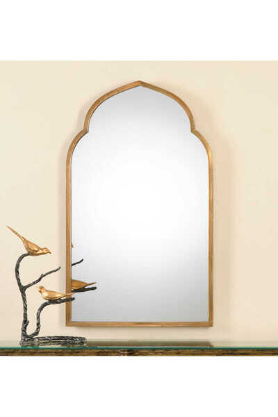 MKS Design 60x100 Kubbe Duvar Dekor Aynası / Asimetrik Ayna / Konsol Aynası / Düzensiz Ayna / Estetik Ayna