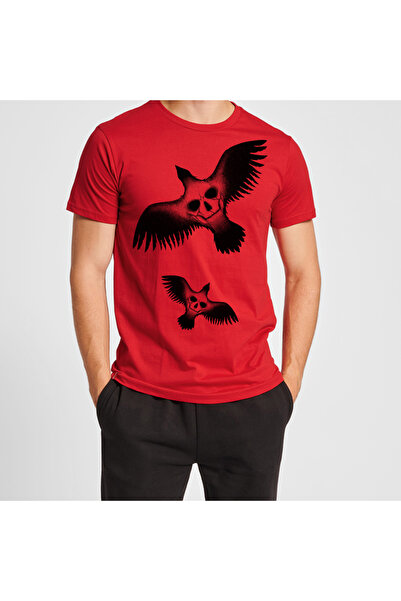 Crea Eymer Wear Dizajn lubanje vrane Štampano okrugla kragna 100% Pamuk majic...