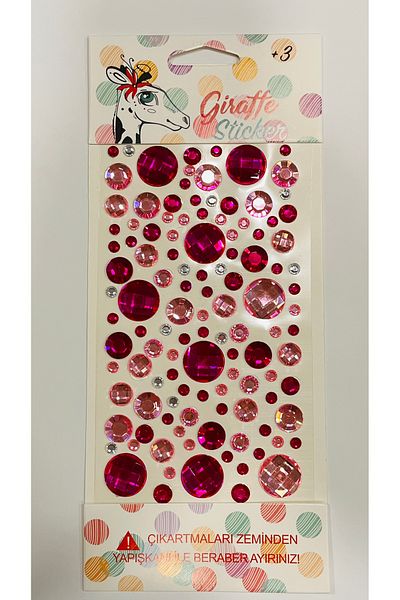 karinabest Girafă 3D tridimensională roz închis forme geometrice piatră decal autocolant autocolant