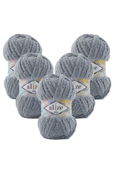 Alize Softy Mega 5-pack 428 Σκούρο Γκρι Πλεκτό Χέρι