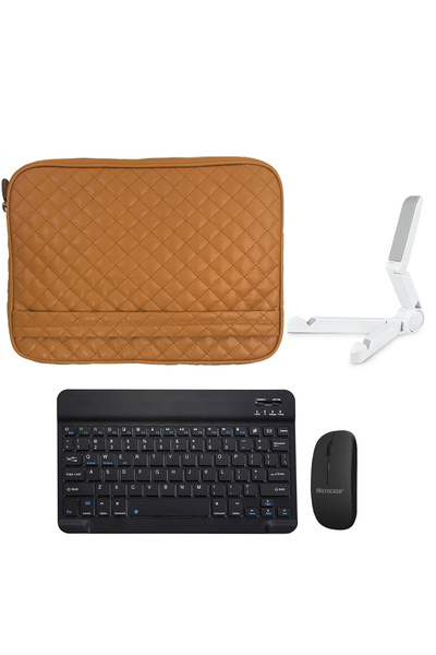 Microcase Lenovo Tab M11 11 inch Tablet için Kapitone Tablet Çanta + Bluetoot...