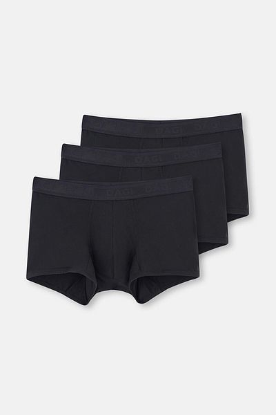 Dagi Schwarze Micro-Modal-Boxershorts im 3er-Pack