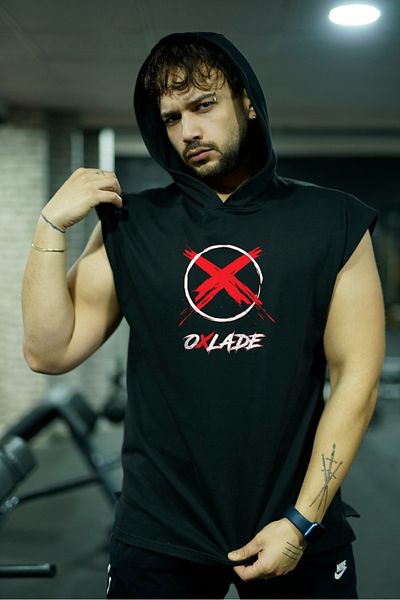 Oxlade Sports Tank Top Gym Hooded Fitness ATHLETE 100% Cotton Quality Fabric Oxlade®