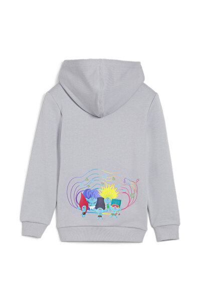 Puma Baskılı Erkek Gri Sweatshırt 62482663- X Trolls Hoodie