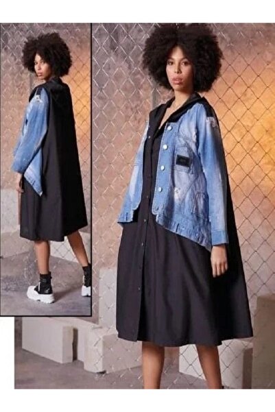 Özgürbutik OVERSİZE İTHAL PARAŞÜT KUMAŞ KOT DETAYLI TRENÇ