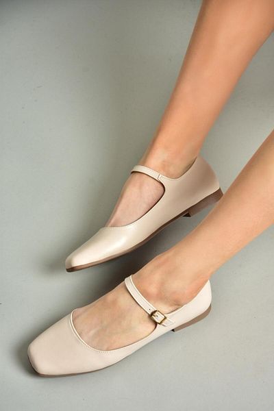 Fox Shoes S726252509 Beige Women's Ballerinas