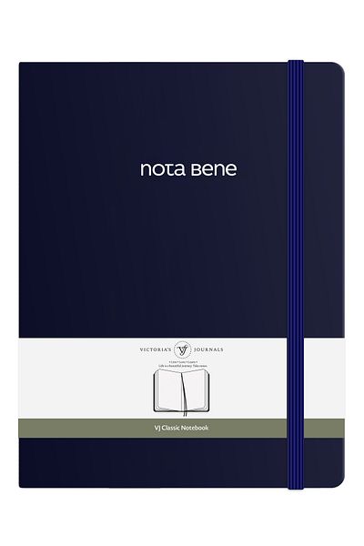 Victoria's Journals Nota Bene Classic Hard Cover Notebook, 19x25 cm, Striped