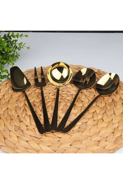 ROY KING MILAN 5-PIECE SERVICE SET GOLD