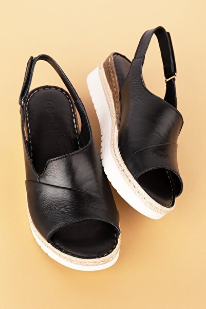 Gondol Hakiki Deri Anatomik Yumuşak Taban Sandalet Imk.1607