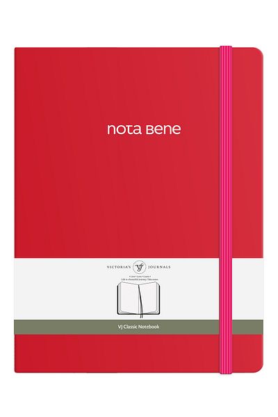 Victoria's Journals Nota Bene Classic Hard Cover Notebook, 19x25 cm, Striped