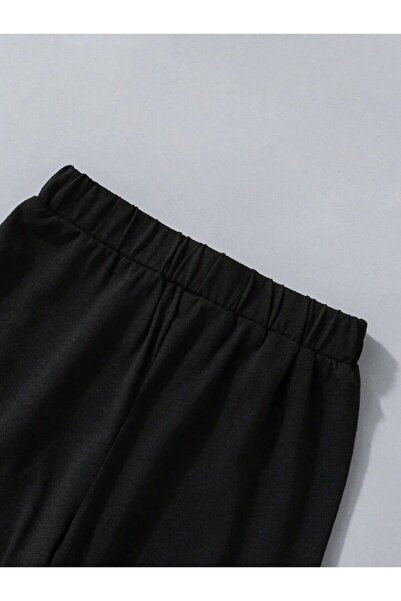 MORNİNG KİDS Boy's Summer Fabric King Printed Red-Black T-Shirt-Sweatpants Set