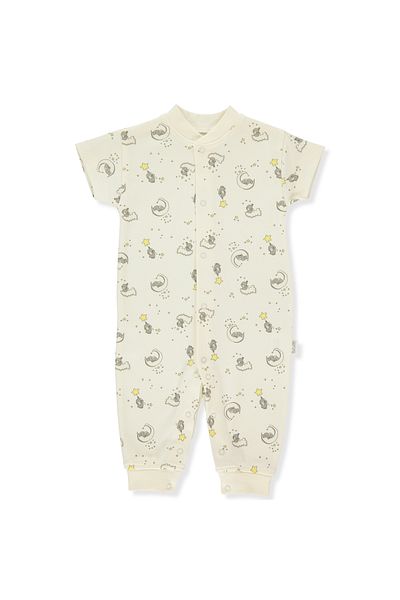 Bebetto INTERLOK SHORT SLEEVE BOOTIESS JUMPSUIT (SLEEPY CUTE) T 3543