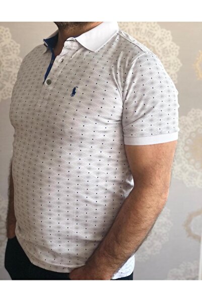 WAPP Men's White Polo 100% Cotton Polo Collar T-shirt