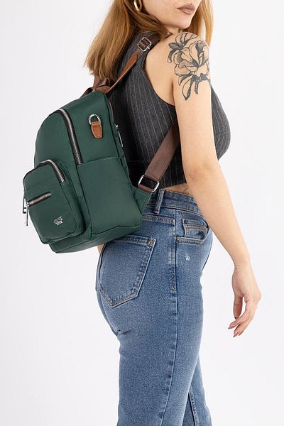 Getcho Rucsac zilnic pentru femei Bizzare, satin, impermeabil, cu fermoar dublu, model de utilizare ocazională